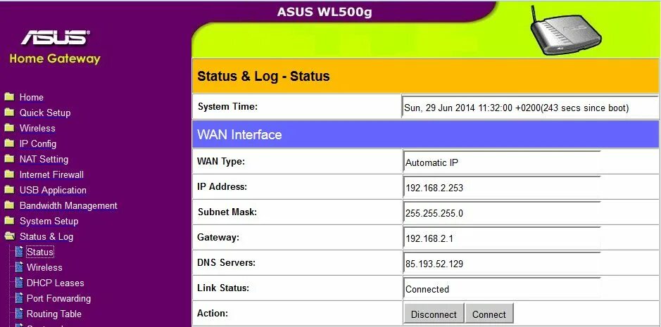 Asus wl 520gc