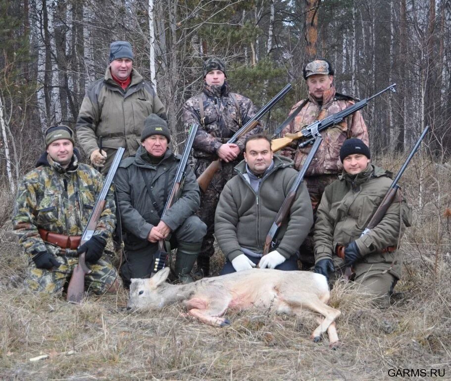 Загонная охота на косулю охота в России.. Нязепетровск охотхозяйство. Первая группа охотники
