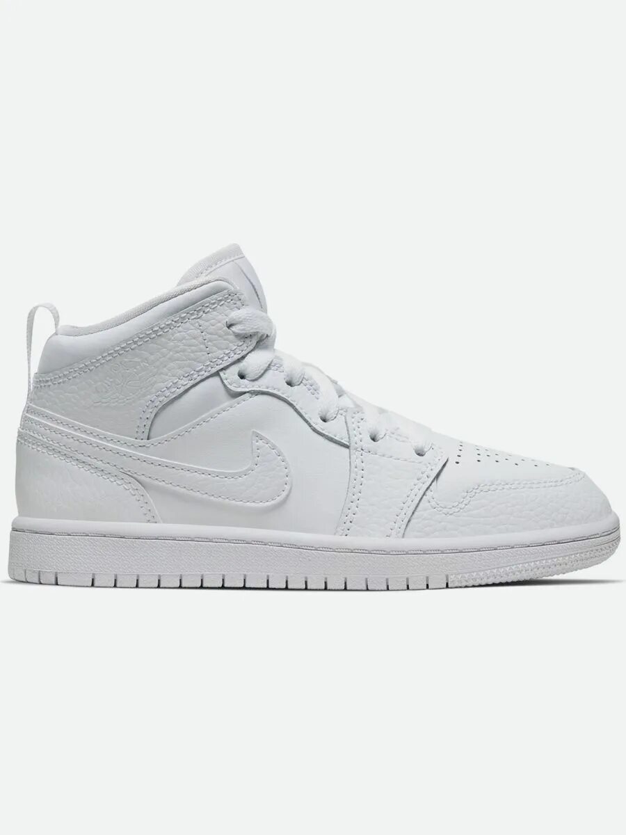 Кроссовки air jordan 1 mid. Nike Air Jordan 1 Mid White. Nike Air Jordan 1 Triple White. Nike Air Jordan 1 Mid.