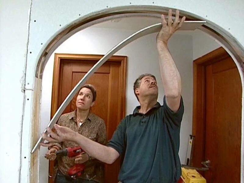 Как сделать арку из гипсокартона в дверном