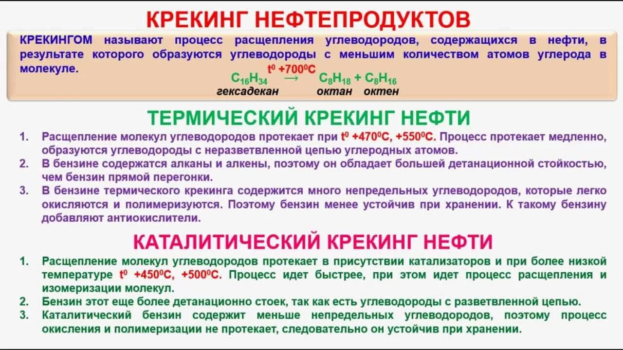 Термический и каталитический крекинг нефти. Термический крекинг нефтепродуктов. Процесс крекинга нефти. Процесс термического крекинга.