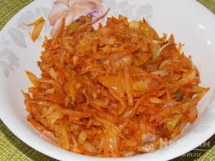 Тушим капусту с перцем