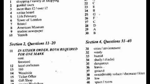 Answer section