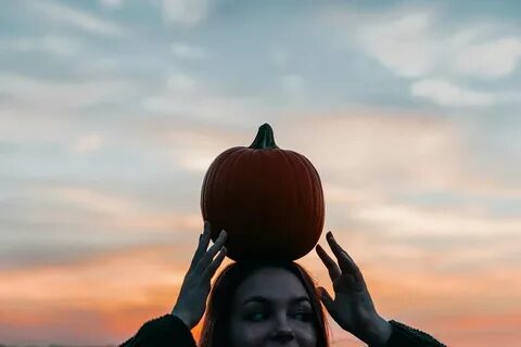 Pumpkin Head Woman