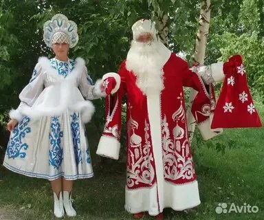 Дед мороз роспись костюма