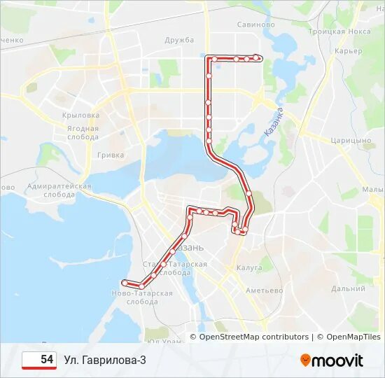 Схема маршрута 54. Маршрут 54. Маршрут 54 автобуса Казань. 54 Автобус маршрут СПБ на карте. Казань Речной порт на карте.