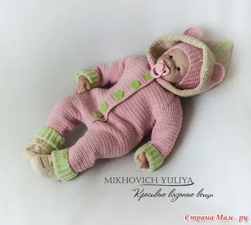 Комбинезон для новорожденных спицами мастер