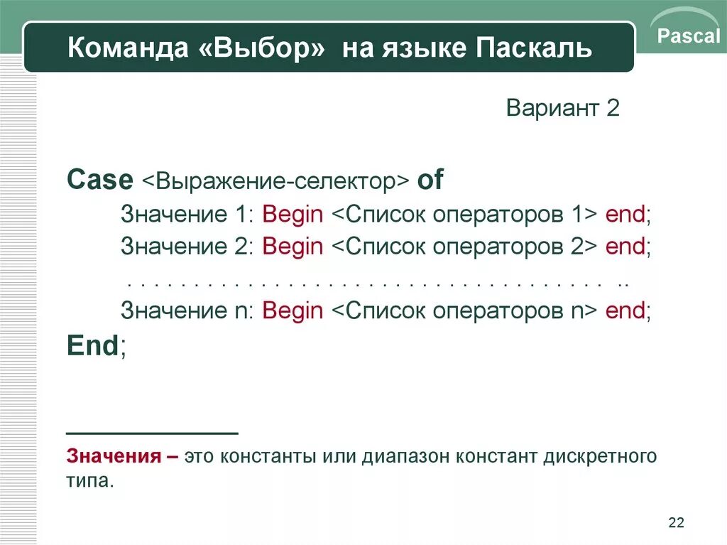 Команды Паскаль. Язык Паскаль команды. Pascal список команд. Команда ветвления языка Паскаль. Список списков pascal