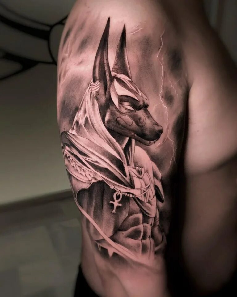 анубис реализм. анубис реализм. тату анубис на предплечье. анубис на предплечье. тату анубис на руке значение для мужчин.