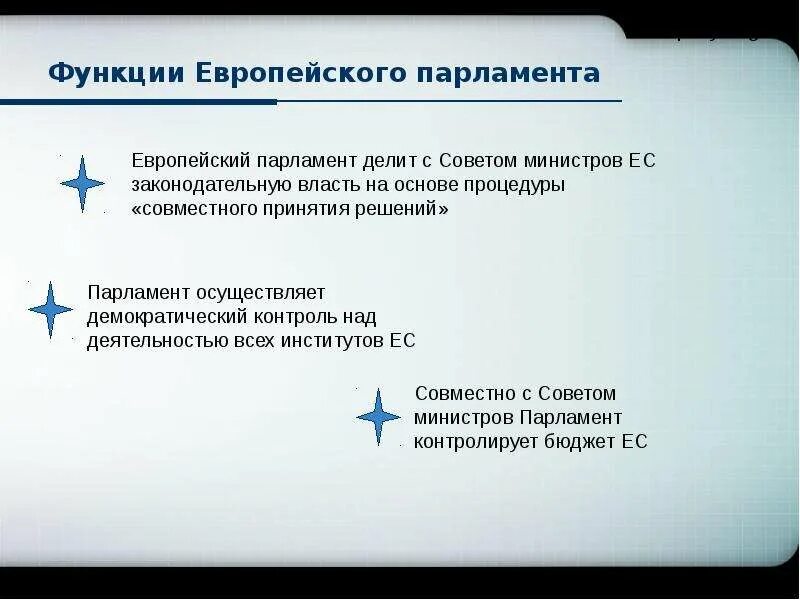 Европейский парламент функции. Функции парламента:функции парламента. Европейский парламент презентация. Функции Европарламента.