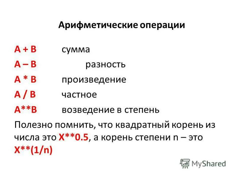 Корень в python
