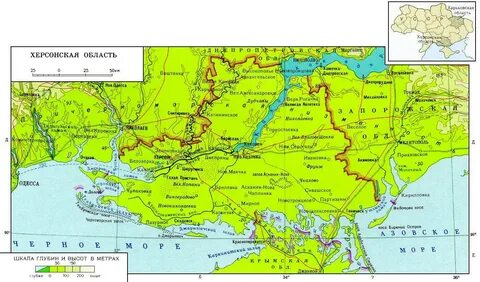 Херсонская область село бабино на карте