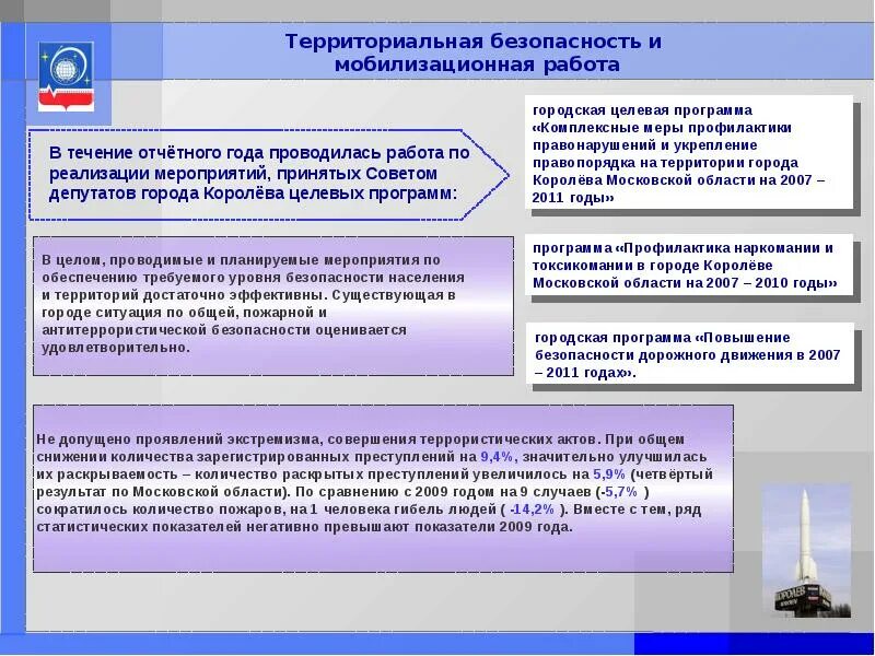 Вопросы территориальной безопасности