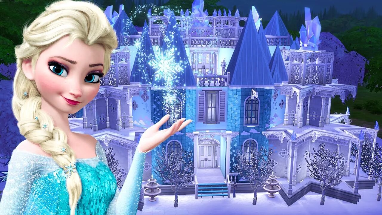 Игра frozen castle. Ледяной дворец Эльзы. Замок Анны и Эльзы из холодного сердца. Ледяной дворец симс 4.