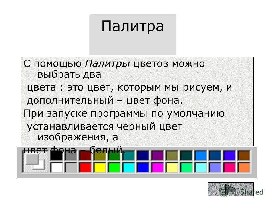 Палитрами в графическом редакторе являются. Инструментами в графическом редакторе являются. Палитрой в графическом редакторе является. 16. Палитрой в графическом редакторе является.