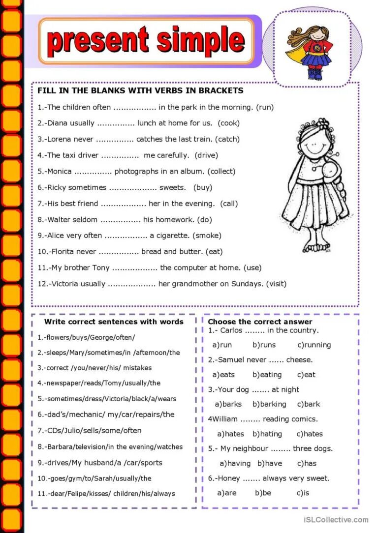 Like sentences. Present simple Worksheets 3 класс. Present simple Worksheet 1 класс. Worksheets present simple ответы. Present simple 3 класс упражнения Worksheets.