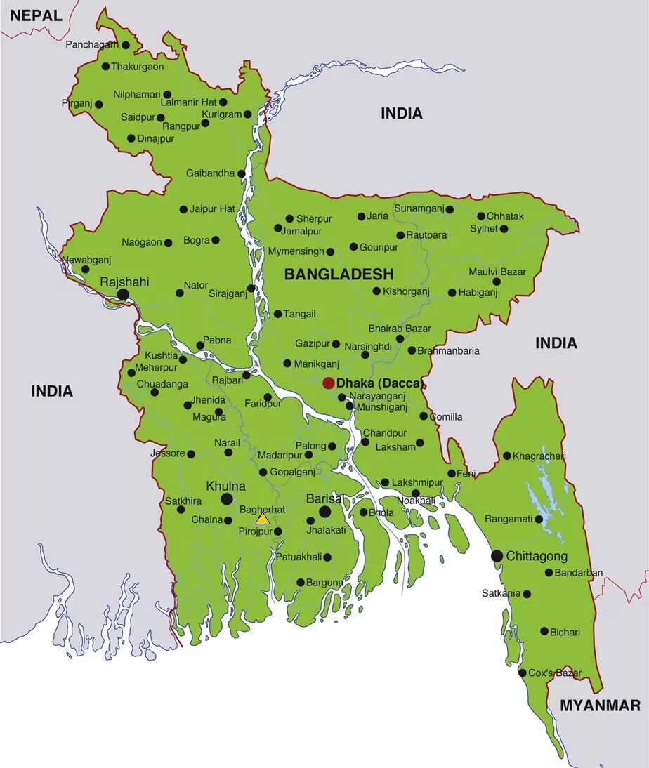 Бангладеш какая страна где находится столица национальность. Географическая карта Бангладеш. Бангладеш на карте. Карта Бангладеш с городами. Бангладеш столица на карте.