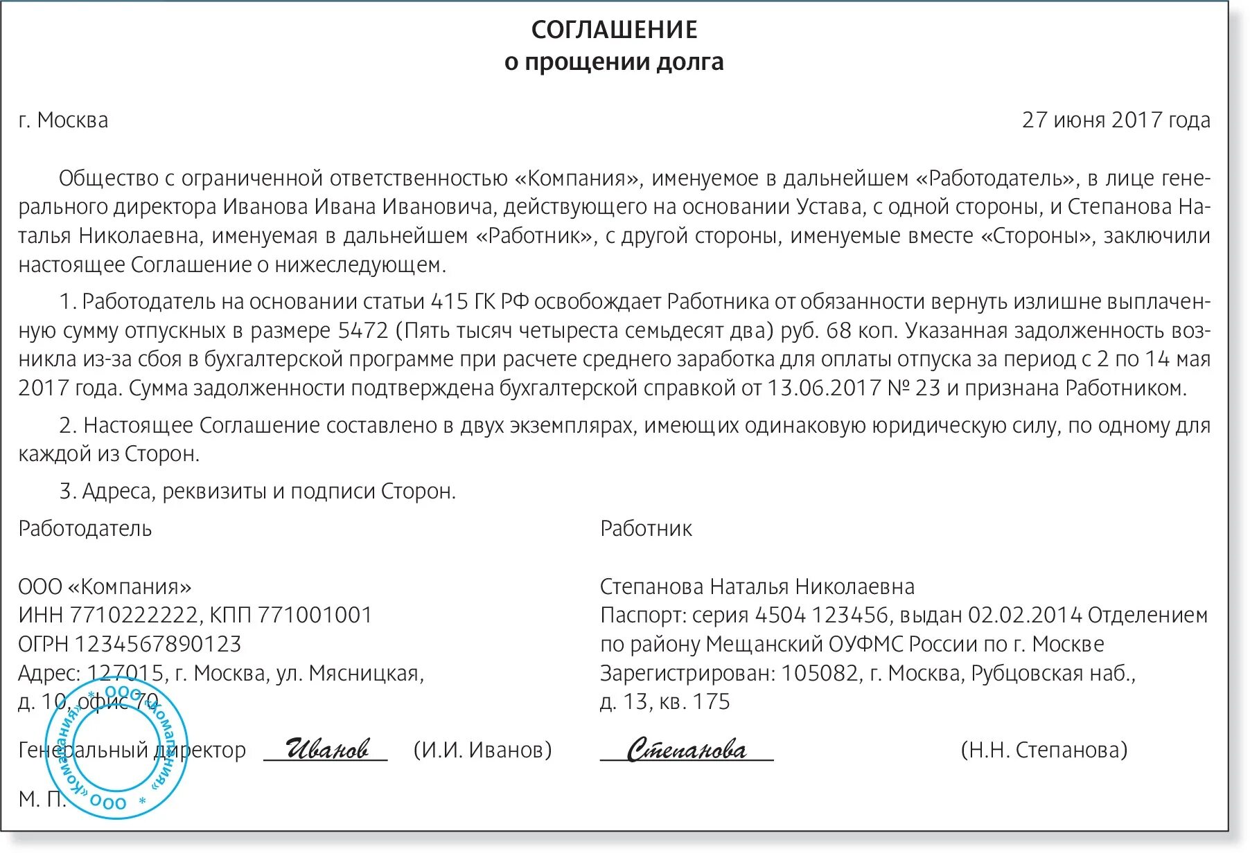 Соглашение о прощении долга. Договор прощения долга. Соглашение о прощении долга образец. Письмо о прощении долга.