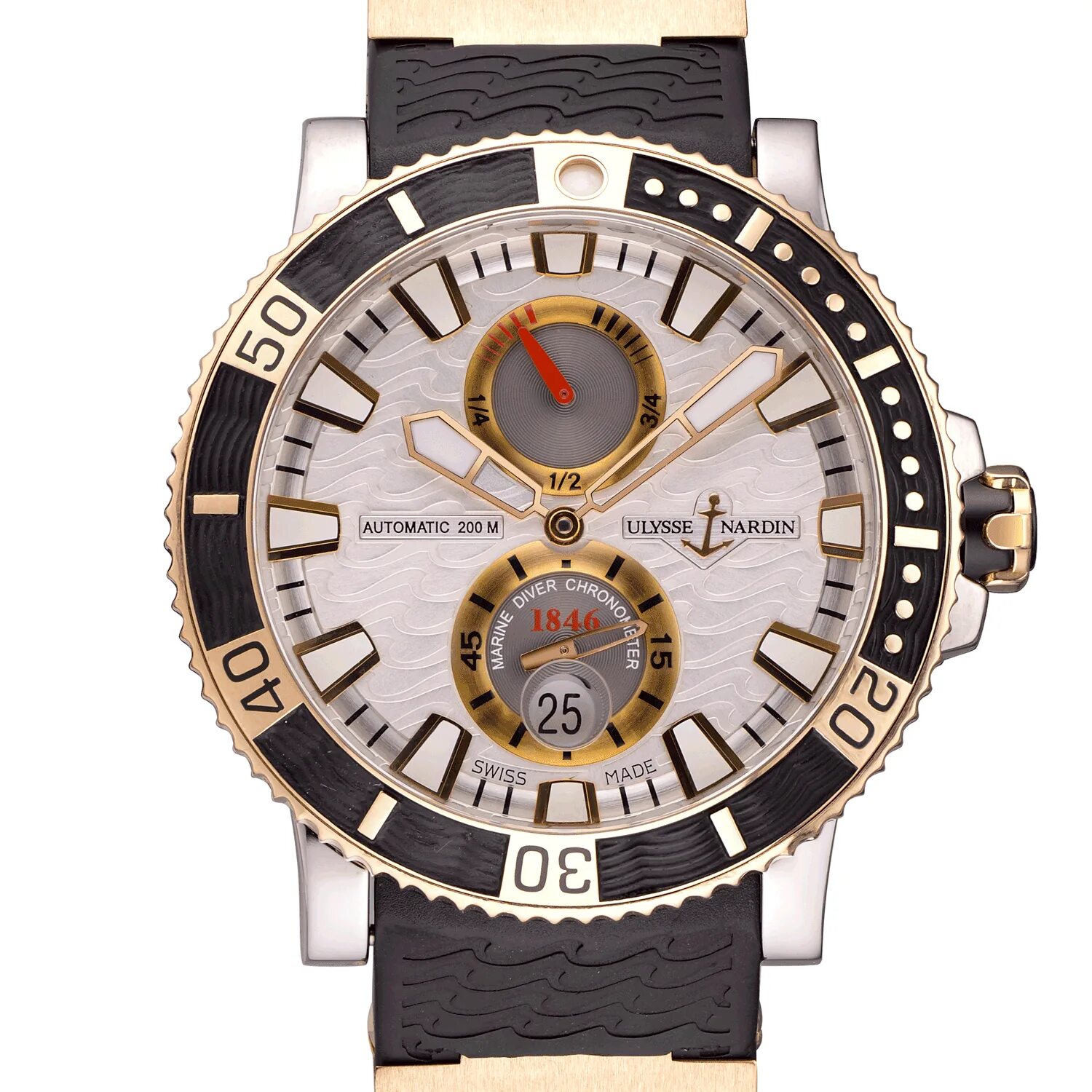 Maxi marine. Ulysse Nardin Diver Maxi Marine 263-90. Ulysse Nardin Maxi Marine Diver Gold. Ulysse Nardin Marine Diver. Часы Улисс Нордин 265-90.