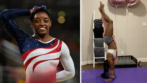 Simone Biles Ditches Her Sweatpants in Astonishing 'Handstand Challeng...