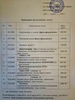 Платные услуги женской