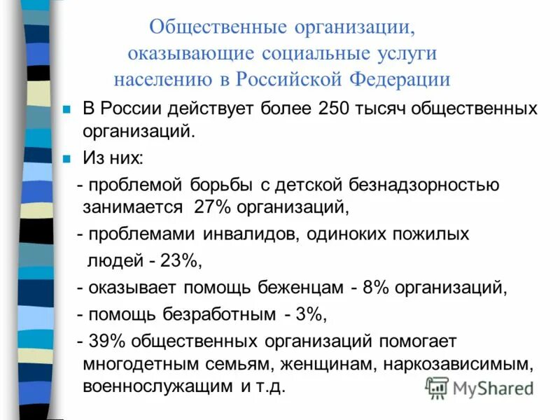 Категория общественной организации