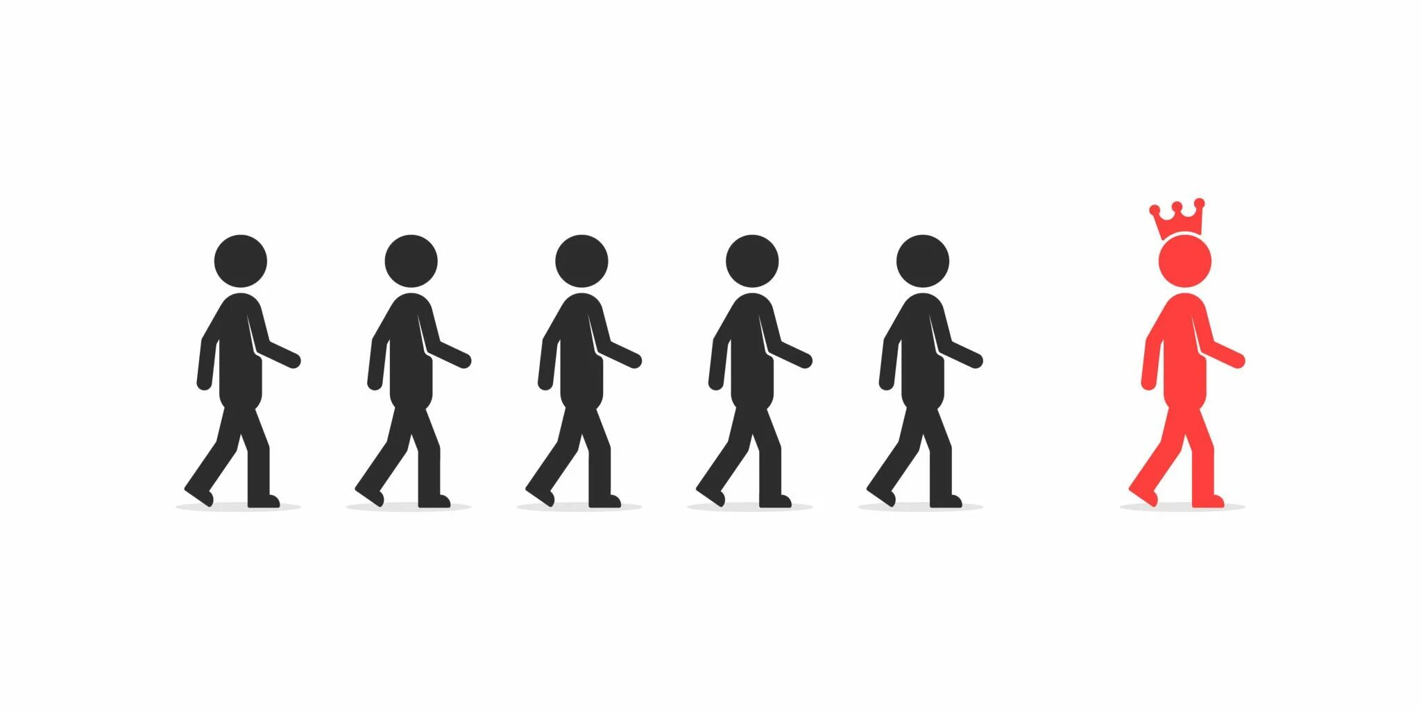 Playing follow the leader. Лидер вектор. человек следует за человеком. hr leader persona.