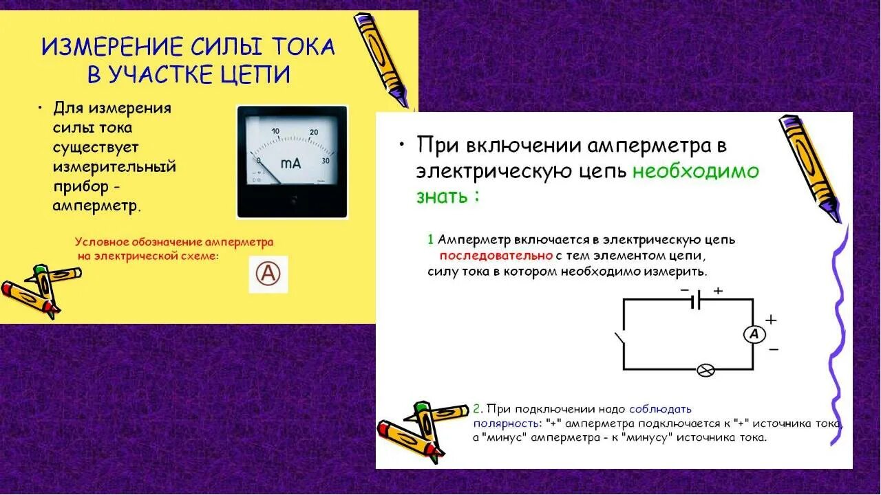 Сила тока измерение силы тока кратко. Амперметр измерение силы тока 8. Схема включения амперметра для измерения силы тока. Амперметр измерение силы тока 8 класс. Измерение силы тока на участке цепи.