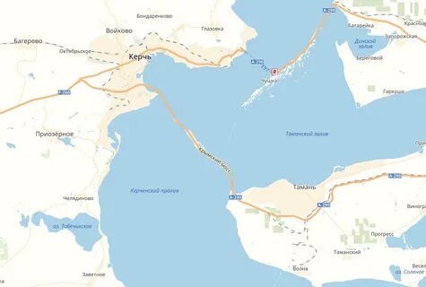 Крымский мост на карте краснодарского края