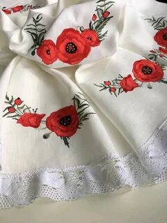 Лен с вышивкой