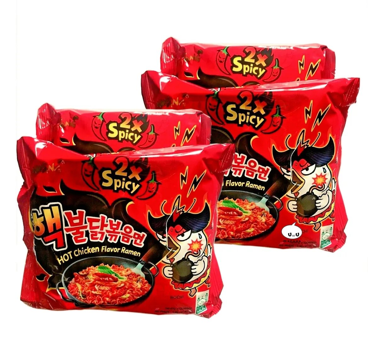 Корейская лапша быстрого. Рамен 2x spicy. хот чикен 2x spicy 140 гр.. hot chicken flavor ramen 2x spicy mini. острая корейская лапша.