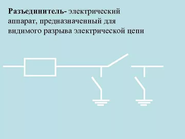 Разъединитель электрической цепи. Видимый разрыв электрической цепи. Разъединитель видимый разрыв. Для создания видимого разрыва в цепи.