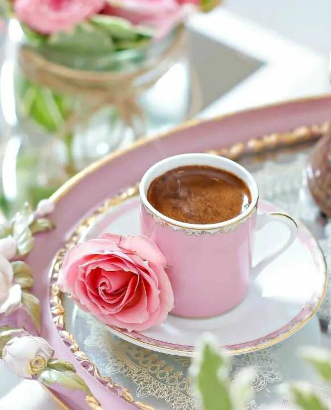 Доброе утро розы и кофе. Доброе утро в розовом цвете. Доброе утро кофе. Песня нежная чае