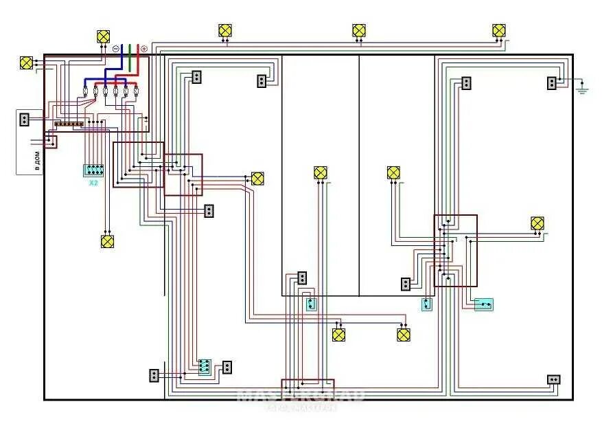 Электропроводка комнаты. Схема разводки электропроводки в квартире. Монтажная схема квартирной электропроводки. Схема электропроводки в квартире 3d. Проект для дома схема разводки электропроводки.