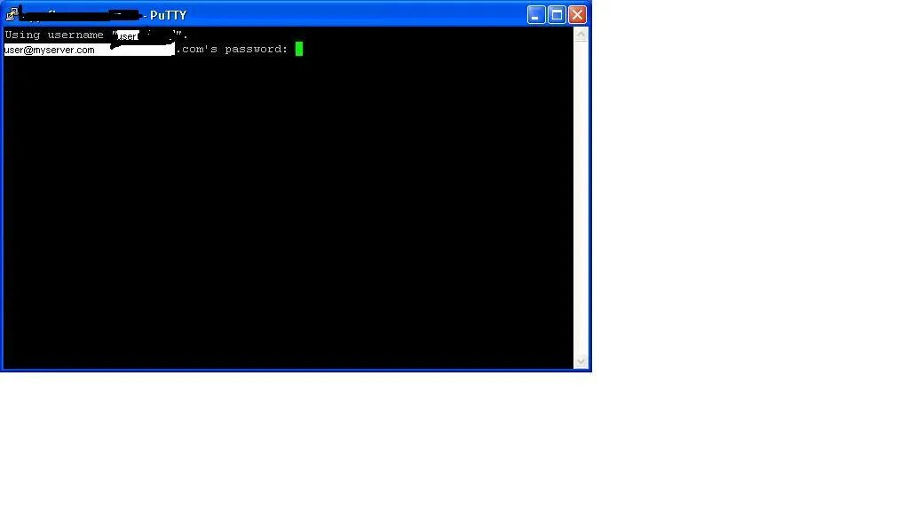 Putty password. Putty password