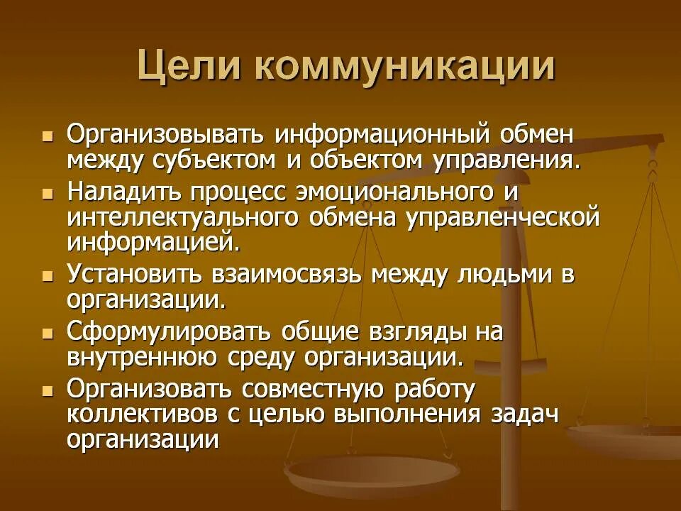 Цели и функции коммуникации