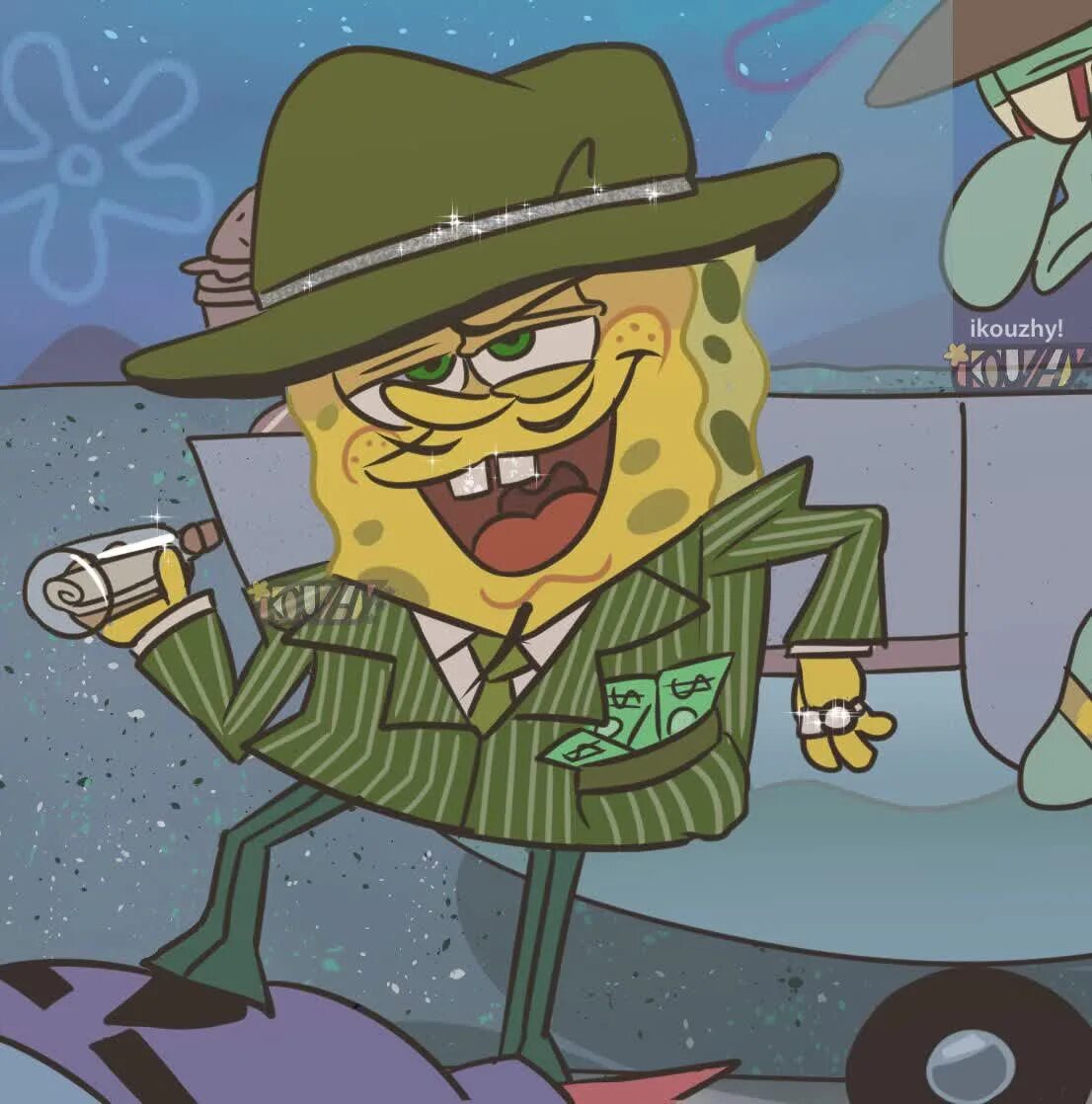 Спанч боб мафиозник. Gangsta spongebob meme. Губка боб крутой. Спанч боб мафиозник. Спанч боб гангста.