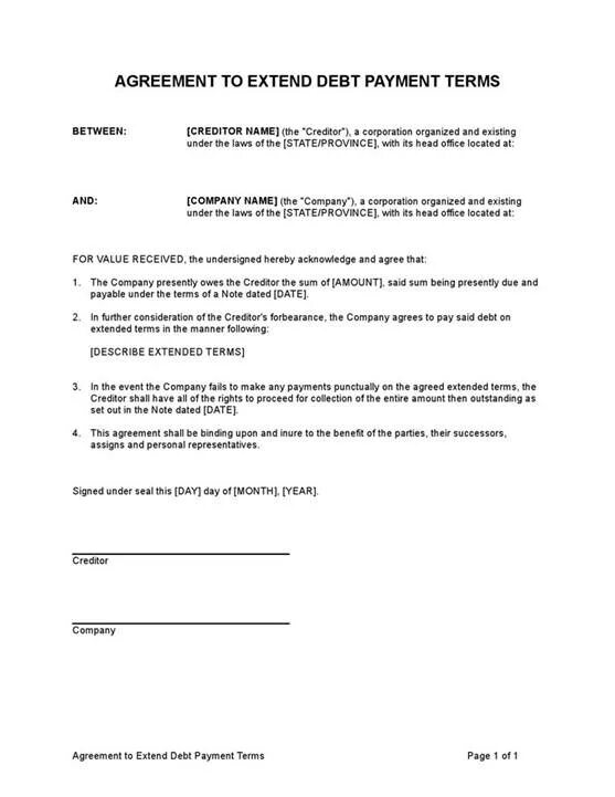 Additional Agreement to change term of payment. Bond secondary transfer Agreement Sample.