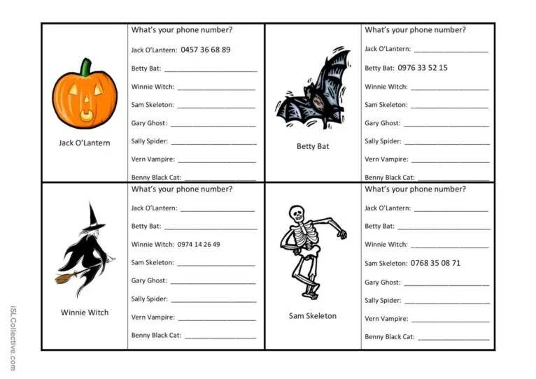 What is your telephone number. What&#039;s your phone number. what is your phone number. winnie the witch worksheets. phone numbers worksheets.