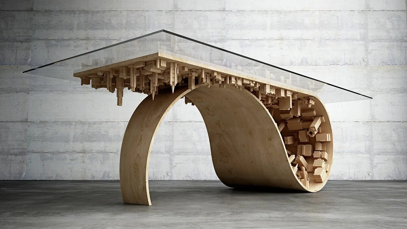 Нестандартные конструкции. Необычная мебель. Необычная дизайнерская мебель. Необычные столы. Креативные столы из дерева.