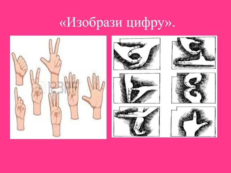 Цифры изобразить люди
