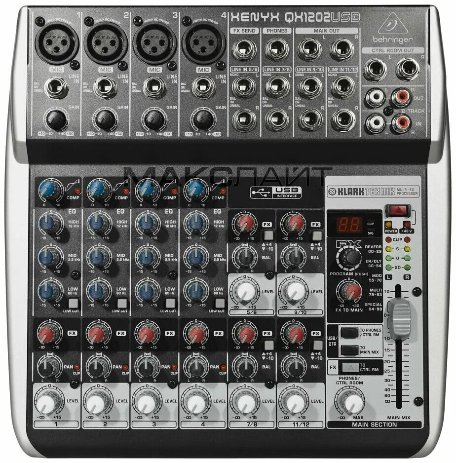 Что значит mix. Behringer XENYX 1202. Микшерный пульт Behringer qx1202usb (40w). XENYX qx1222usb. Пульт Behringer 1202.