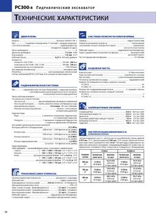 Характеристики комацу