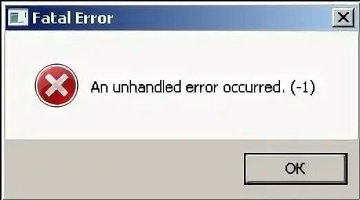Fatal error unhandled