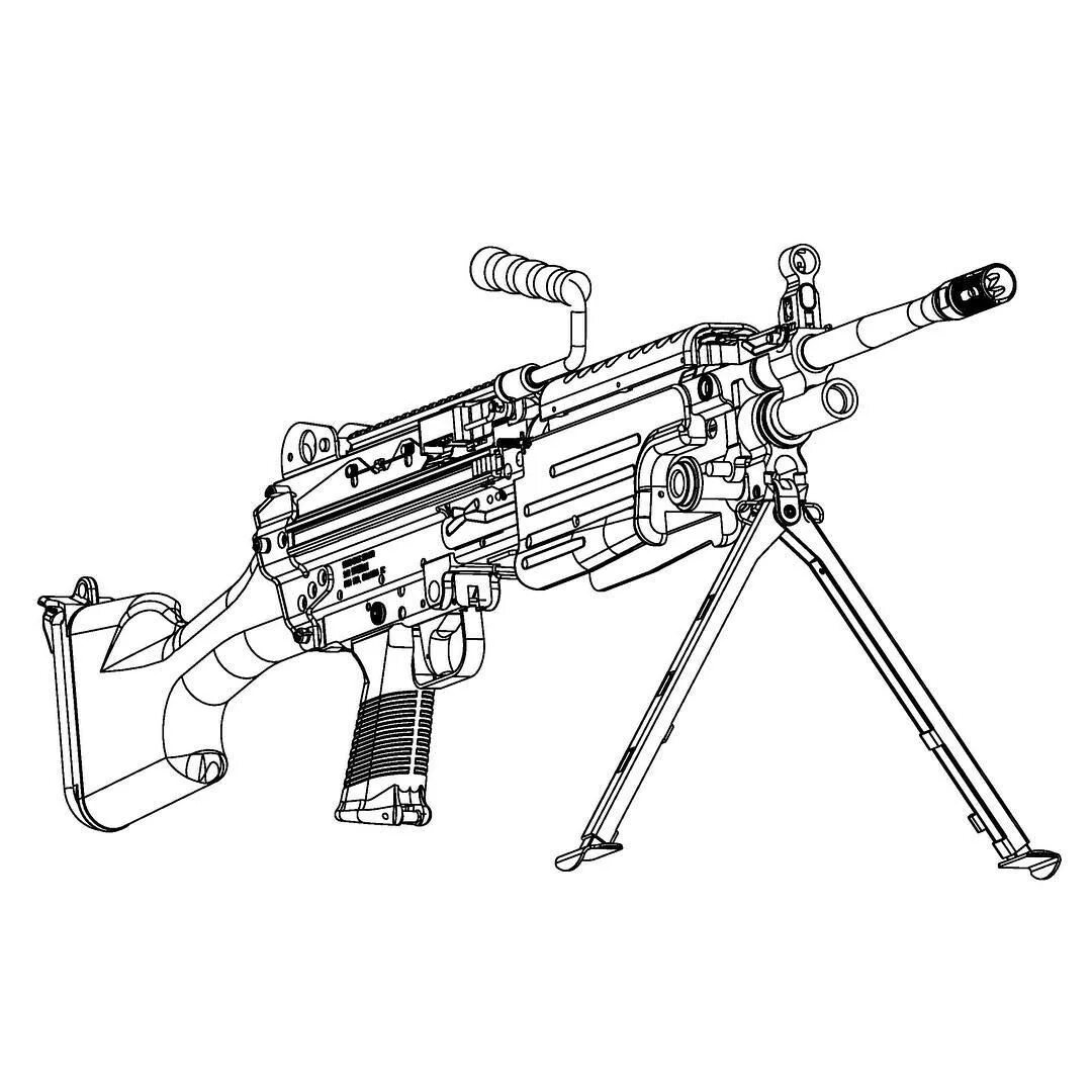 М249 чертеж. M249 автомат. Пулемёт м249 схема. М60 автомат. Распечатка автоматы