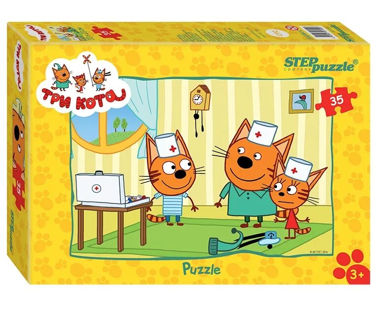 Пазлы три кота. Мозаика &quot;puzzle&quot; 35 &quot;три кота&quot; (ао &quot;стс&quot;). пазл step puzzle 35 три кота ао стс 91150. пазлы &quot;три кота&quot;, 35 элементов. пазл 35 три кота, 91150.