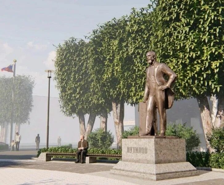 Памятник путилову у кировского завода фото Памятники промышленникам Путилову и Обухову были открыты в Санкт-Петербурге" в б