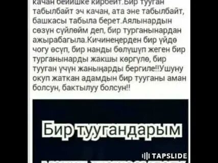 Бир тууган ыр
