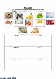 Dairy meat fruit vegetable