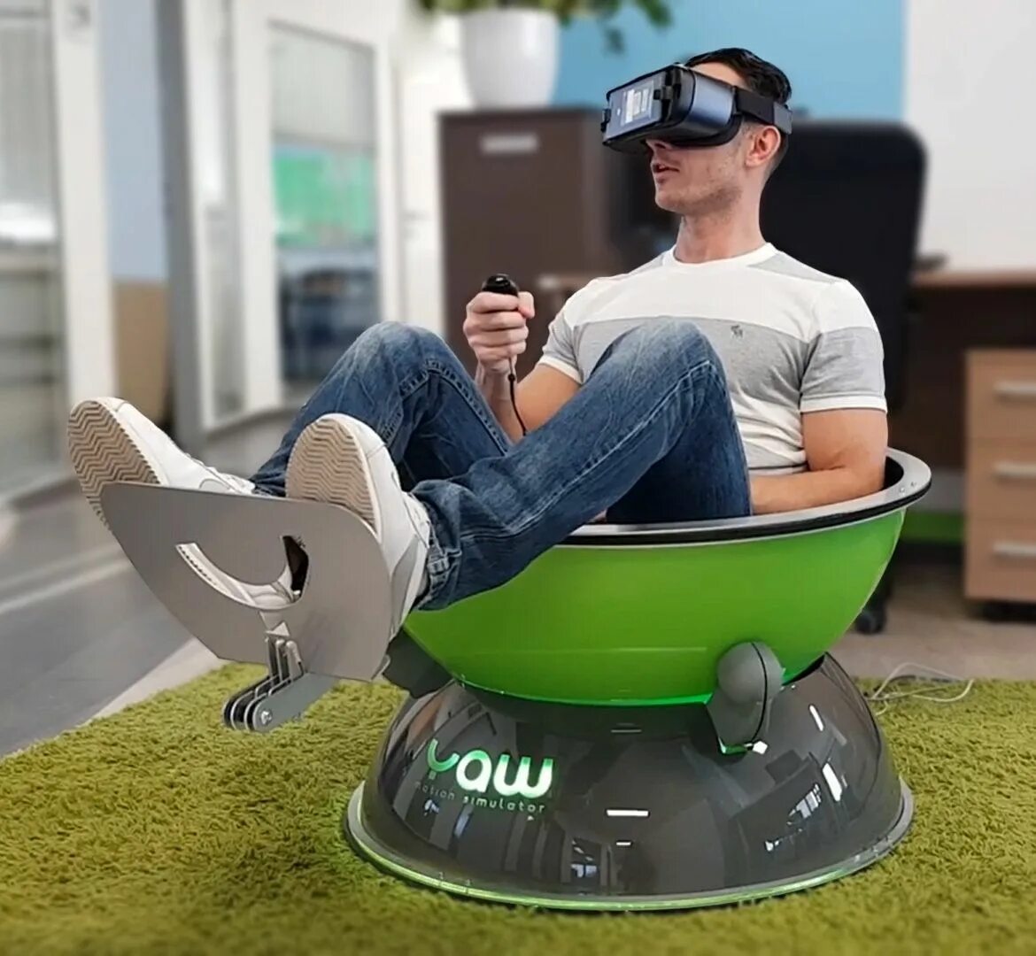 Умные развлечения. VR-кресло yaw 2. Необычные гаджеты. Гаджеты для развлечения. Полезные гаджеты для мужчин.